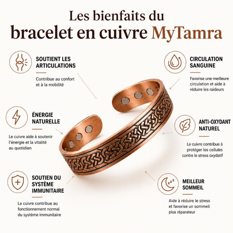 Bracelet en Cuivre Pur CollectionCuivrée