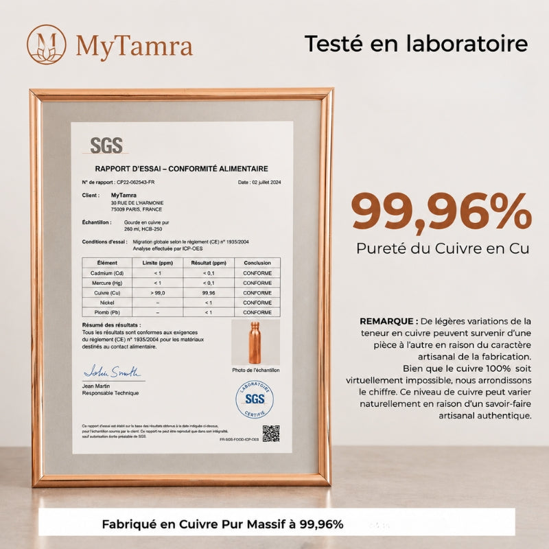 Gourde en Cuivre Massif Pur 99,9% CollectionCuivrée - Heritage Edition