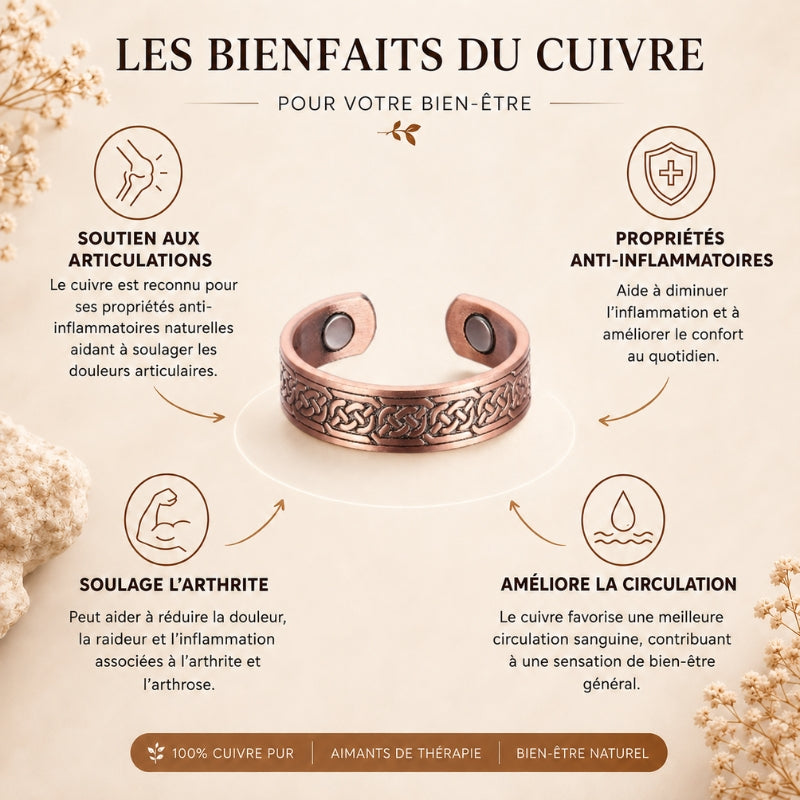 Bague en Cuivre Pur CollectionCuivrée