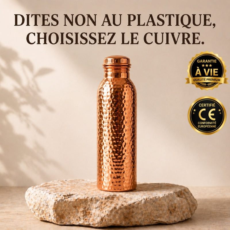Gourde en Cuivre Pur – CollectionCuivrée | L’Eau Purifiée Naturellement, Sans Plastique