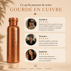 Gourde en Cuivre Pur – CollectionCuivrée | L’Eau Purifiée Naturellement, Sans Plastique