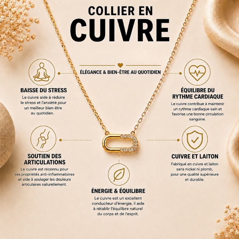 Collier en Cuivre Jaune CollectionCuivrée