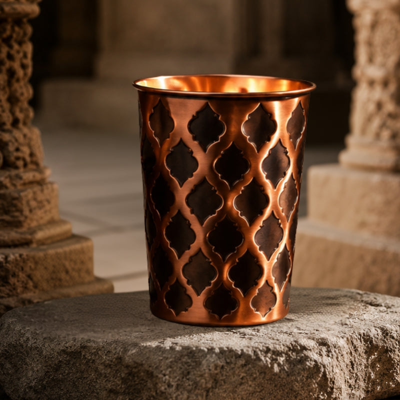 Verre en Cuivre Massif 99,9% - Diamond